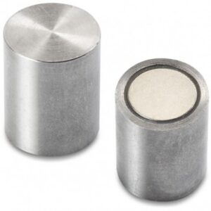 Neodymium Cylindrical Magnet With Galvanised Steel Shell With H6 Tolerance