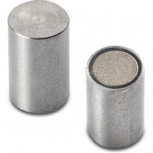 Samarium-cobalt Cylindrical Magnet With Galvanised Steel Shell With H6 Tolerance