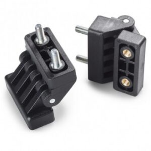 Universal Plastic Hinge With Female and Male Threaded Inserts - for Mounting on Angular Door