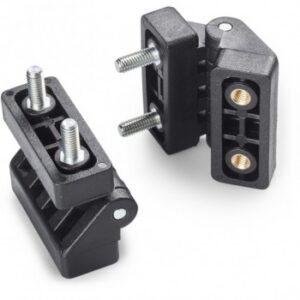 Universal Plastic Hinge With Female and Male Threaded Inserts - for Mounting on Straight Door