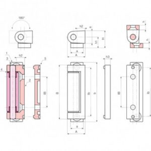 Vertical Zamak Hinge With Extension