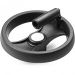 Two Spoke Control Handwheel With Revolving Folding Handle