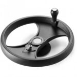 Two Spoke Control Handwheel With Revolving Handle and Key Lock