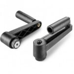 Indexed Crank Handle With Smooth Insert and Revolving and Folding Handle