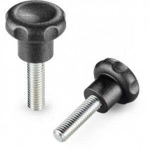 Solid 6 Lobe Knob With Male Threaded Stud