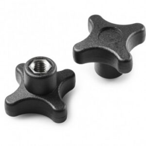 Solid Cross Handwheel With Female Stainless Steel Threaded Insert