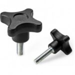 Solid Cross Handwheel With Threaded Stud