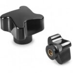 Duroplast Solid Cross Knob With Threaded Bore Insert