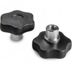 Solid 6 Lobe Handwheel With Steel Hub and Threaded Hole