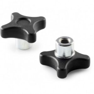Solid Cross Handwheel With Steel/stainless Steel Hub and Threaded Hole