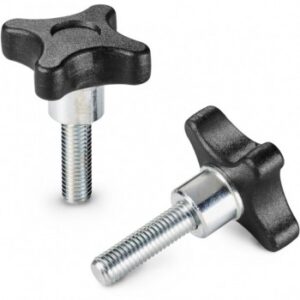 Solid Cross Handwheel With Steel Hub and Threaded Stud