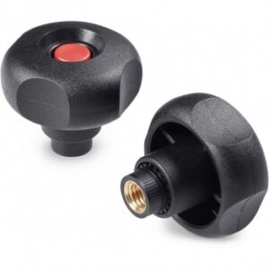 4 Lobe Handwheel With Indexed Insert (push to Use) and Threaded Insert