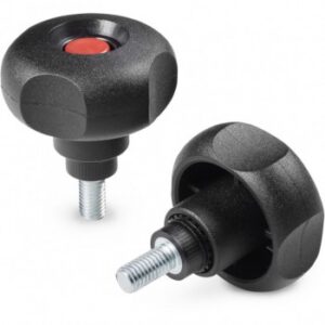 4 Lobe Handwheel With Indexed Insert (push to Use) and Male Thread
