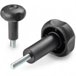 4-lobe Handwheel With Elongated Hub and Threaded Stud
