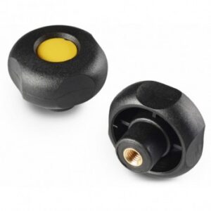 4-lobe Handwheel With Cap With Threaded Female Insert