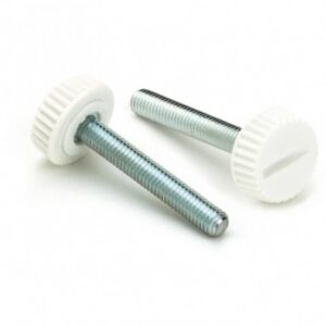 Knurled Knob With Screwdrivers Slot and Threaded Stud
