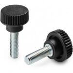 Knurled Solid Handwheel With Threaded Stud