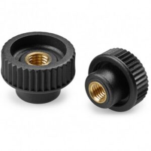 Knurled Hollowed Handwheel With Threaded Through Female Insert