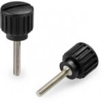 Knurled Knob With Screwdrivers Slot and Threaded Stud