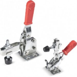 Vertical Steel Toggle Clamp With Base and Rubber Handle