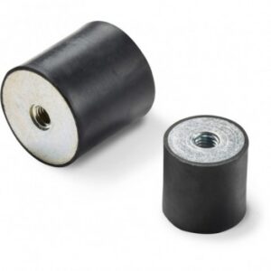 Cylindrical Anti-vibration Mount With Double Threaded Blind Bore