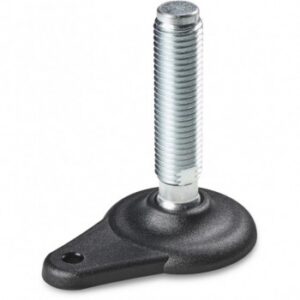 Lateral Ground Fixing Mounting Foot With Steel Threaded Stem (type B) and Joint With Ball R24