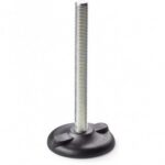 Ground Fixing Mounting Foot With Revolving Steel Threaded Stem