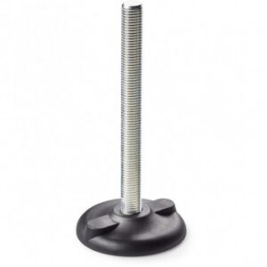 Ground Fixing Mounting Foot With Revolving Steel Threaded Stem
