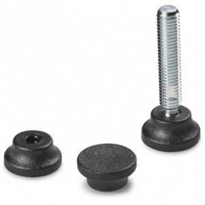 Small Mounting and Thrust Foot With Jointed Threaded Stem