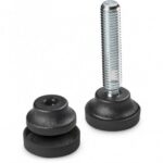Small Mounting and Thrust Foot With Jointed Threaded Stem and Anti-slip Base