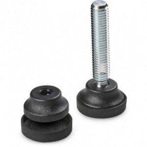 Small Mounting and Thrust Foot With Jointed Threaded Stem and Anti-slip Base