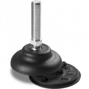 Small Mounting Foot With Steel Threaded Stem (type A) and Joint With Ball R12.4 + Anti-slip Base