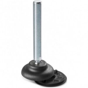 Small Mounting Foot With Steel Threaded Stem (type B) and Joint With Ball R12,4 + Anti-slip Base