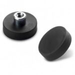 Coated Neodymium Round Disc Magnet With Threaded Hole