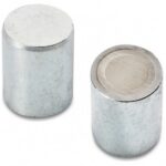 Aluminium-nickel-cobalt Cylindrical Magnet With Galvanised Steel Shell