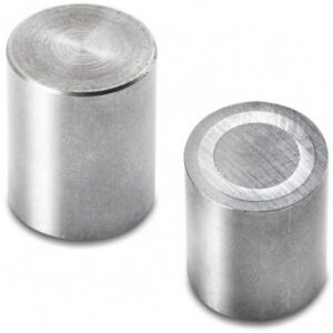 Aluminium-nickel-cobalt Cylindrical Magnet With Galvanised Steel Shell With H6 Tolerance