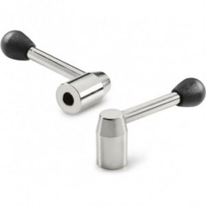 Fixed Metal Lever With Horizontal Arm and Smooth Hole