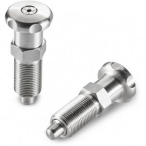 Complete Stainless Steel Knob-style Spring Plunger With Fine Pitch Thread
