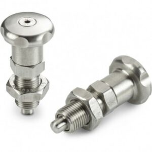 Stainless Steel Complete Knob-style Spring Plunger With Standard Pitch Thread + Lock Nut