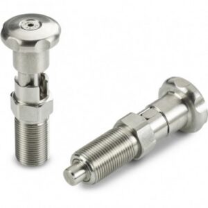 Complete Stainless Steel Knob-style Spring Plunger With Locking Position and Fine Pitch Thread