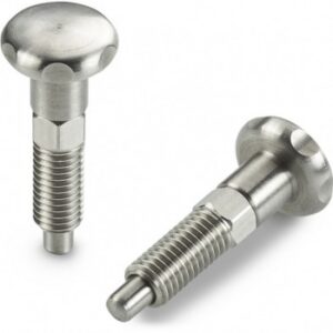 Complete Stainless Steel Knob-style Spring Plunger With Fine Pitch Thread