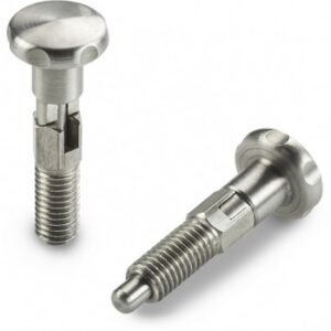 Complete Stainless Steel Knob-style Spring Plunger With Locking Position and Fine Pitch Thread
