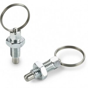 Steel Spring Plunger With Ring and Standard Pitch Thread + Lock Nut