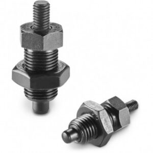 Steel Spring Plunger With Fine Pitch Thread and Lock Nut