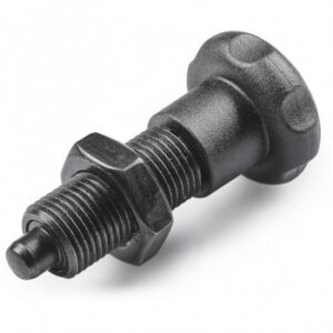 Knob-style Spring Plunger Without Hexagonal Ring and With Fine Pitch Thread + Lock Nut