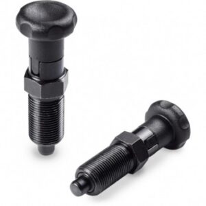 Knob-style Spring Plunger With Locking Position and Fine Pitch Thread