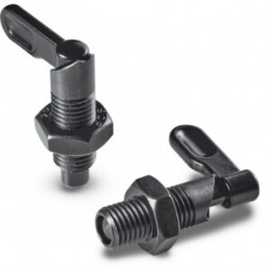 Steel Cam Lever Style Spring Plunger With Fine Pitch Thread + Lock Nut